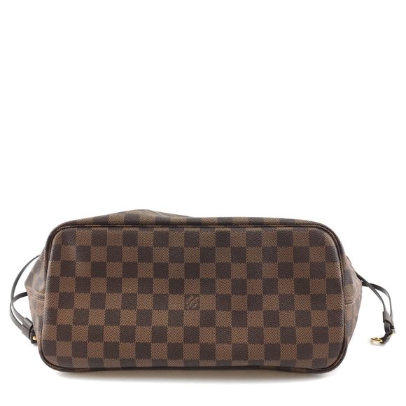 Neverfull Mm Tote Brown Canvas Shoulder Bag - Picture 4 of 8